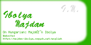 ibolya majdan business card